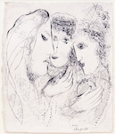 Marc Chagall, Naomi et ses brus (Ruth et Opra), 1956, &copy; VG Bild-Kunst, Bonn