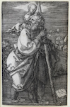 Albrecht Dürer, Der heilige Christophorus mit zurückgewandtem Kopf, 1521